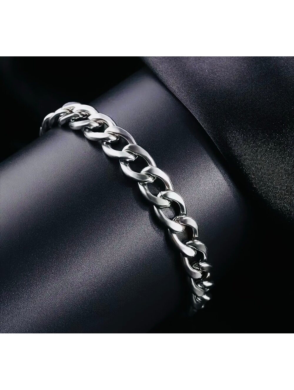 New - Stainless Steel - 10mm Titanium Link Bracelet